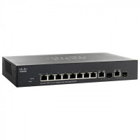 БУ Коммутатор управляемый Cisco SG300-10P, 8xGigabit, 8xPoE, 2xGigabit/SFP
