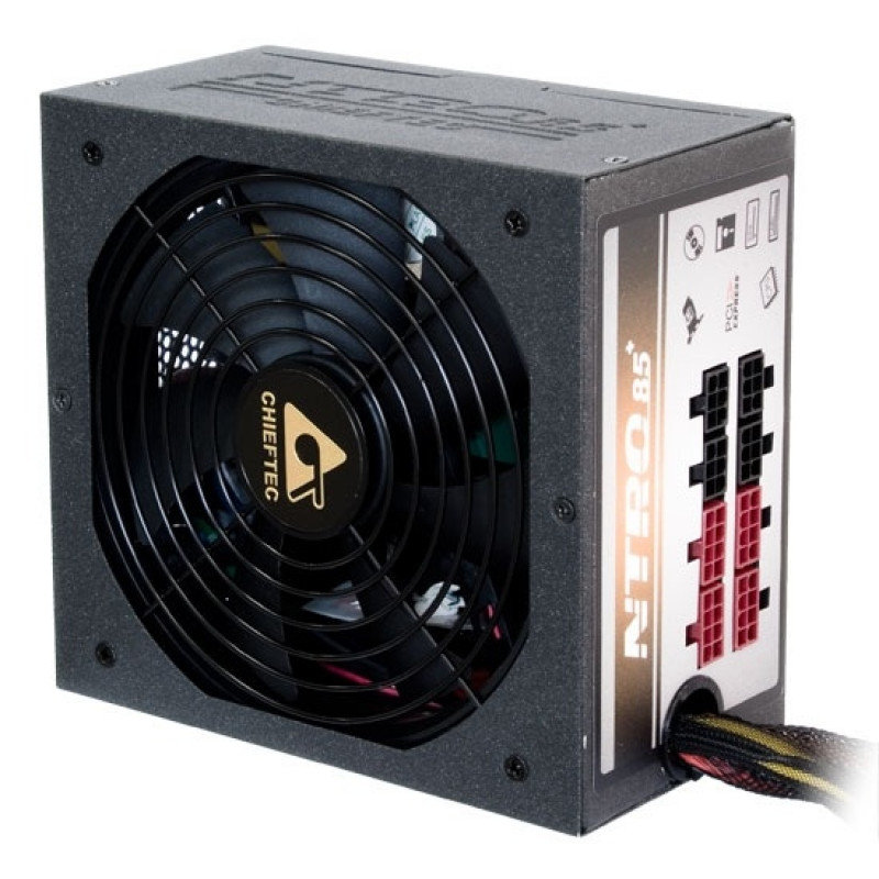 БУ Блок питания 750 Вт Chieftec, 24+8+8 pin, питание видеокарты - 2x(6+2pin), 120 мм, ATX, BPS-750