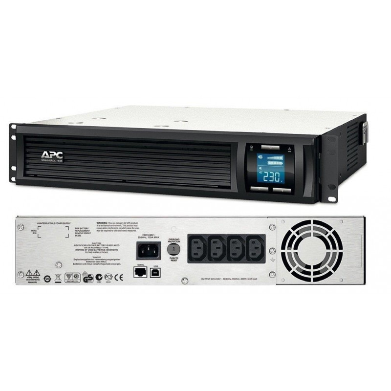 БУ ДБЖ лінійно-інтерактивний APC Smart-UPS 1000VA, 600W, 2U Rack (SMC1000I-2U) без АКБ