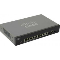 БУ Комутатор керований Cisco SF302-08P, 8 PoE+ x 100Мб/с, 2 x Combo Gigabit/SFP