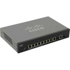 БУ Коммутатор управляемый Cisco SF302-08P, 8 PoE+ x 100Мб/с, 2 x Combo Gigabit/SFP