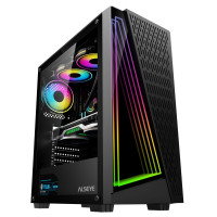 Корпус Alseye X3-B, 3 x USB, 1 x Audio, mATX, без БП (нижній)