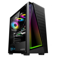 Alseye X3-B chassis, 3 x USB, 1 x Audio, mATX, without PSU (bottom)