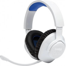 Used JBL Quantum 360P Console Wireless headphones (JBLQ360PWLWHTBLU) without adapter