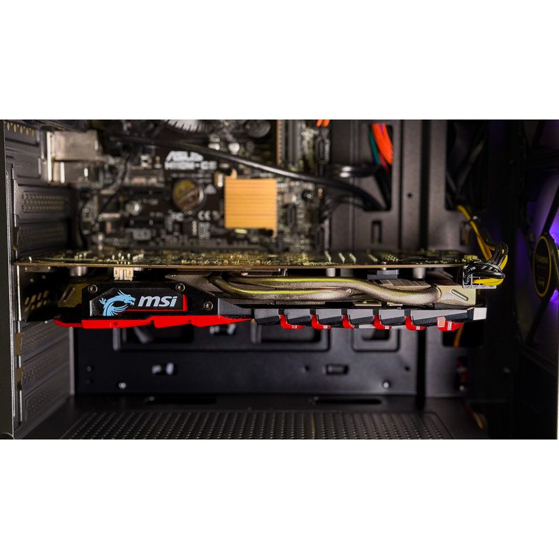 Used AS-IT gaming computer, Core i5-7400, RX 470 (4GB), H110, 8GB DDR4, 240GB SSD
