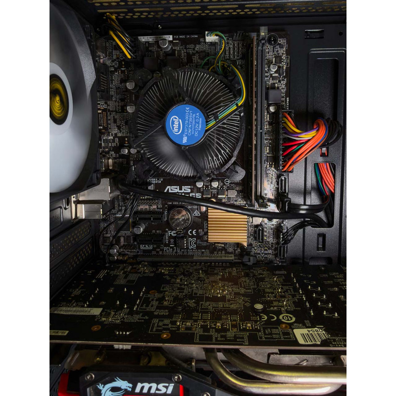 Used AS-IT gaming computer, Core i5-7400, RX 470 (4GB), H110, 8GB DDR4, 240GB SSD
