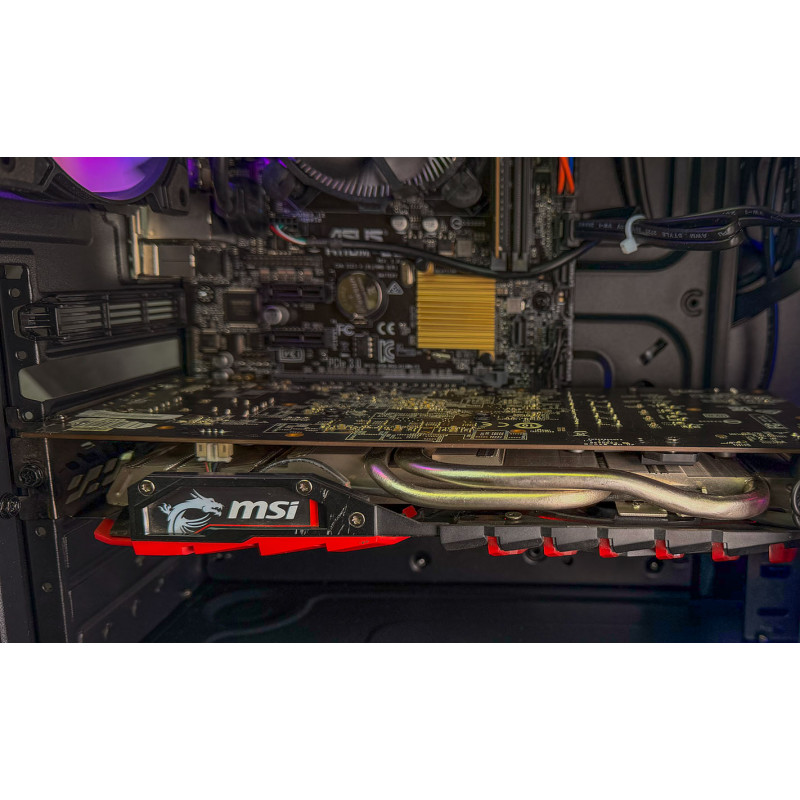 Used AS-IT gaming computer, Core i5-7400, RX 470 (4GB), H110, 8GB DDR4, 240GB SSD