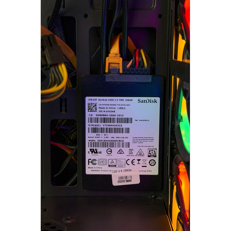Used AS-IT gaming computer, Core i5-8500, GTX 1050 Ti (4GB), H310, 8GB DDR4, 256GB SSD
