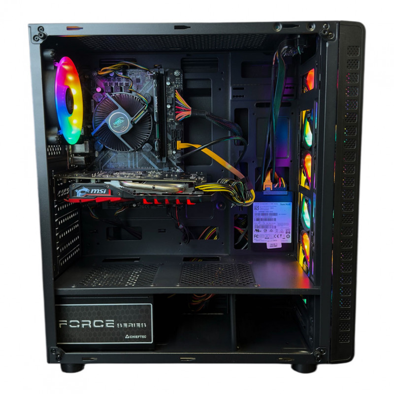 Used AS-IT gaming computer, Core i5-8500, GTX 1050 Ti (4GB), H310, 8GB DDR4, 256GB SSD