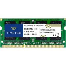 Used RAM 8 GB, DDR3L, for laptops, Timetec (1600 MHz, 1.35 V, CL11, 76TT16NUSL2R8-4G)