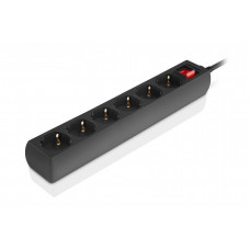 Used Surge protector for 6 sockets REAL-EL RS-6 Protect M 1.8m Black (EL122300032)