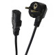 БУ Кабель питания устройств IEC(Schuko)-(C15) M/F, 1.5m, 10A