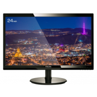 БУ Монітор 24" LED TN, Philips 246V5LDSB, 1920 x 1080 (FullHD), 1 мс, 16:9, VGA, DVI, HDMI -B