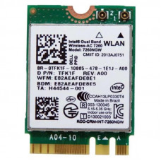 WIFI Модуль Intel Dual Band Wireless-AC 7260 (300/867 Мбит/с, 2,4/5 ГГц, Bluetooth 4.0)