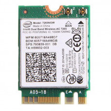 WIFI Модуль Intel Dual Band Wireless-AC 7265 (300/867 Мбит/с, 2,4/5 ГГц, Bluetooth 4.2)