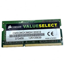 Used RAM 4 GB, DDR3, for laptops, Corsair (1333 MHz, 1.5 V, CMSO8GX3M2A1333C9_)