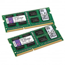БУ Оперативная память 8 ГБ (4+4), DDR3, для ноутбуков, Kingston (1333 МГц, 1.5 В, KTA-MB1333K2/8G)