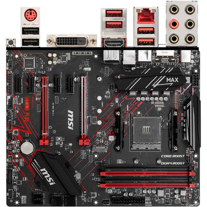 БУ Материнська плата sAM4, MSI B450 Gaming Plus (4xDDR4, AMD B450, DVI, HDMI, ATX)