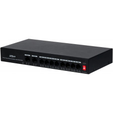 БУ Неуправляемый коммутатор Dahua DH-PFS3010-8ET-65, 8 x 100 Мбит, 8 x PoE