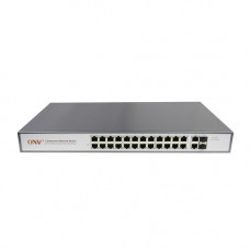 BU ONV POE31024PFA Unmanaged Switch, 24x100 Mbit, 24xPoE, 2xGigabit, 2xSFP