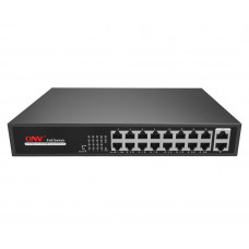 BU ONV-H1016PL Unmanaged Switch, 16x100 Mbit, 16xPoE, 2xGigabit